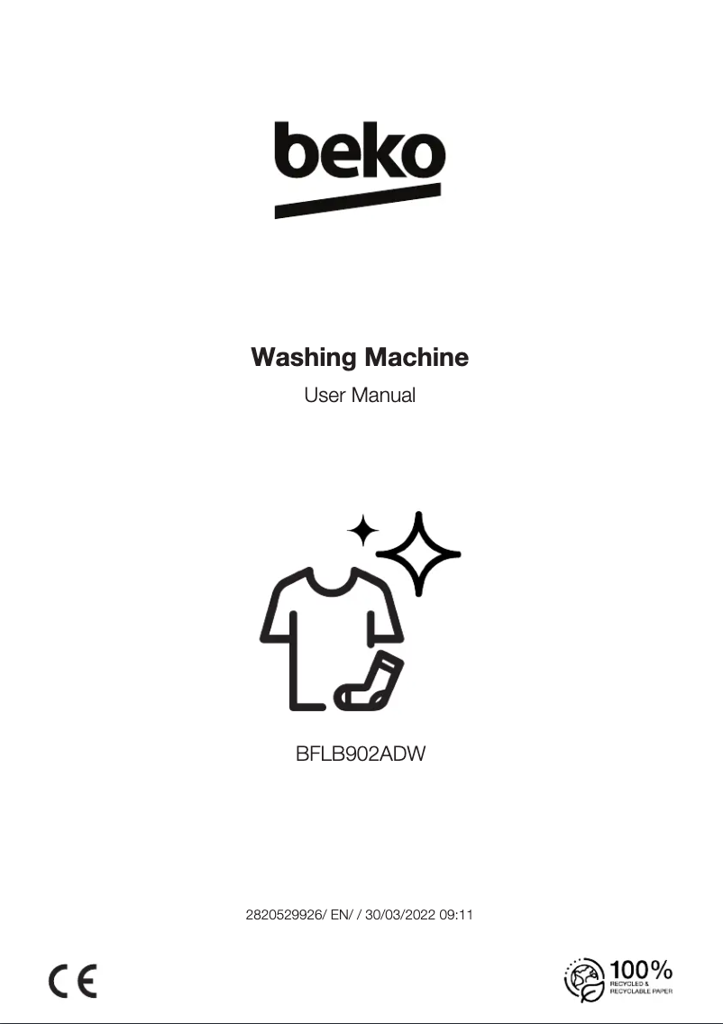 First page image of the manual for BFLB902ADW