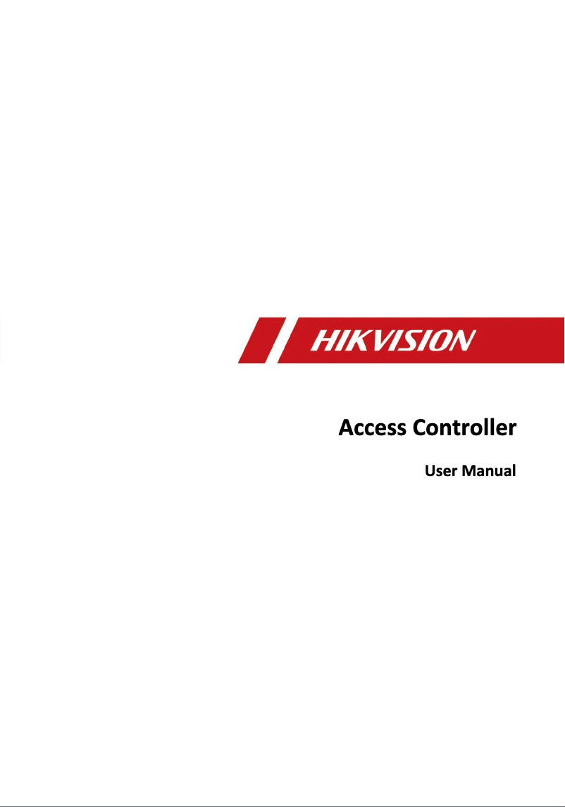 Page 1 of the manual User Manual Hikvision DS-K2601T
