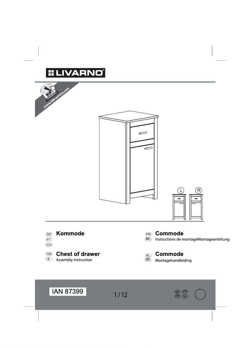 Page 1 of the manual User Manual Livarno Lux IAN 87399