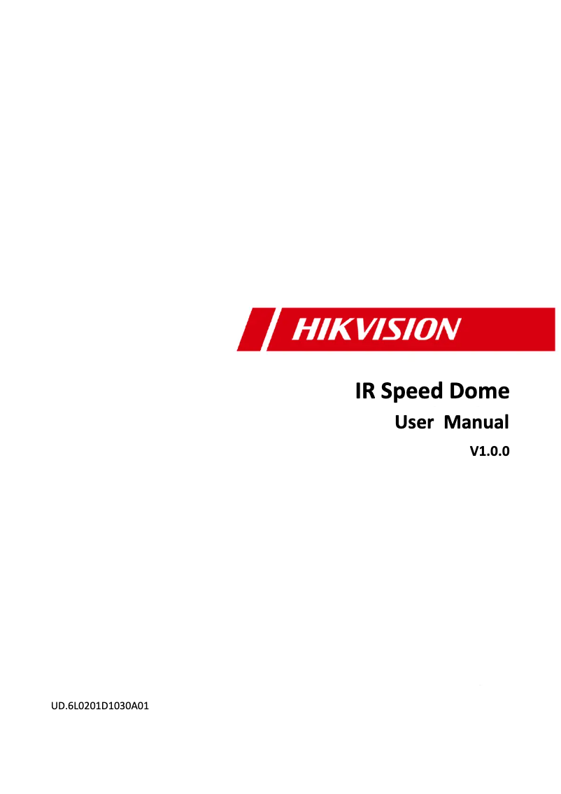 Page 1 of the manual User Manual Hikvision DS-2AE7168-A