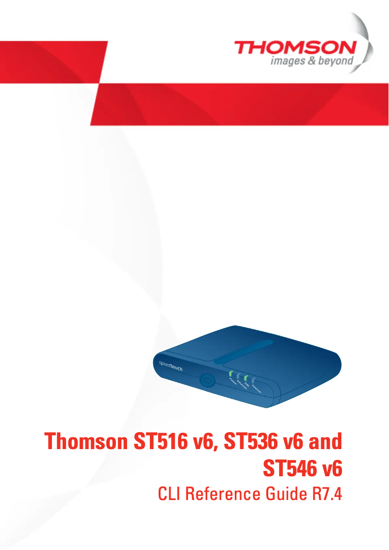 Page 1 of the manual User Manual Thomson SpeedTouch ST546 v6