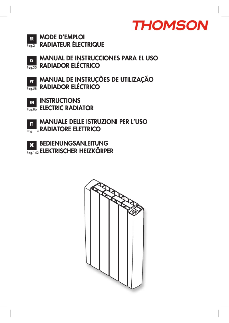 First page image of the manual for THINSDG11