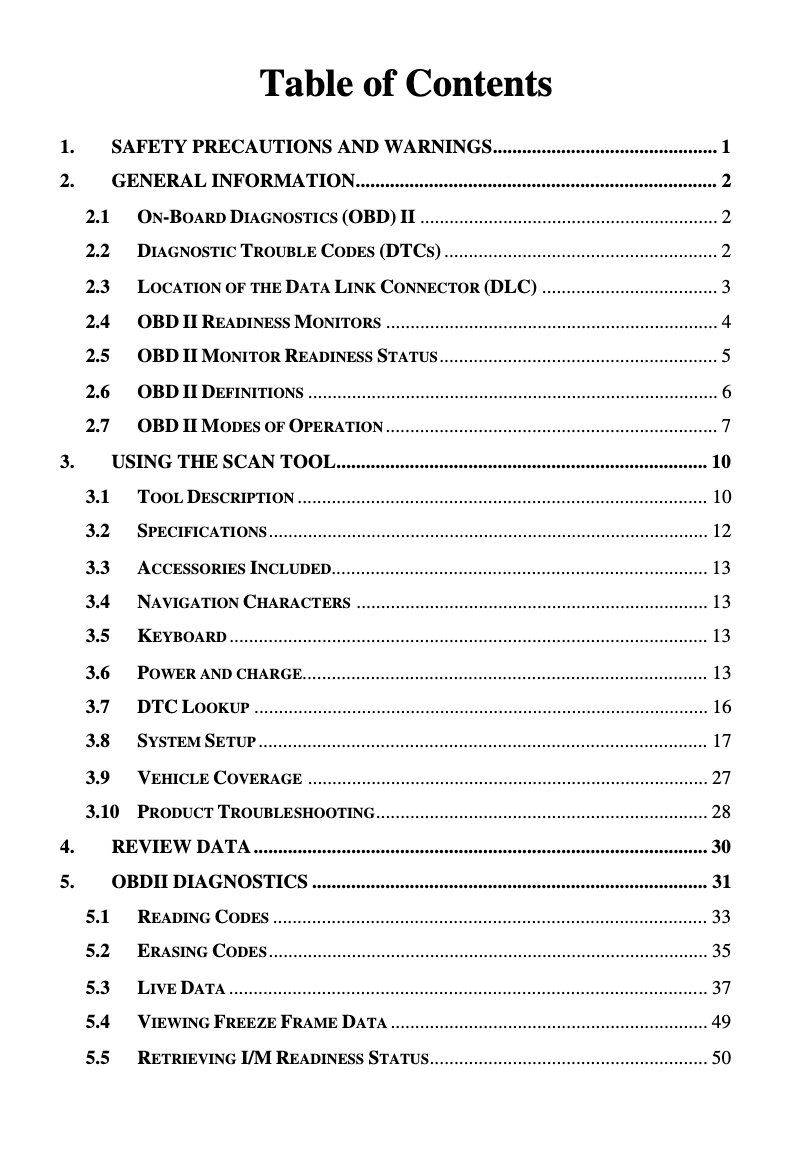 First page image of the manual for AutoLink AL539b