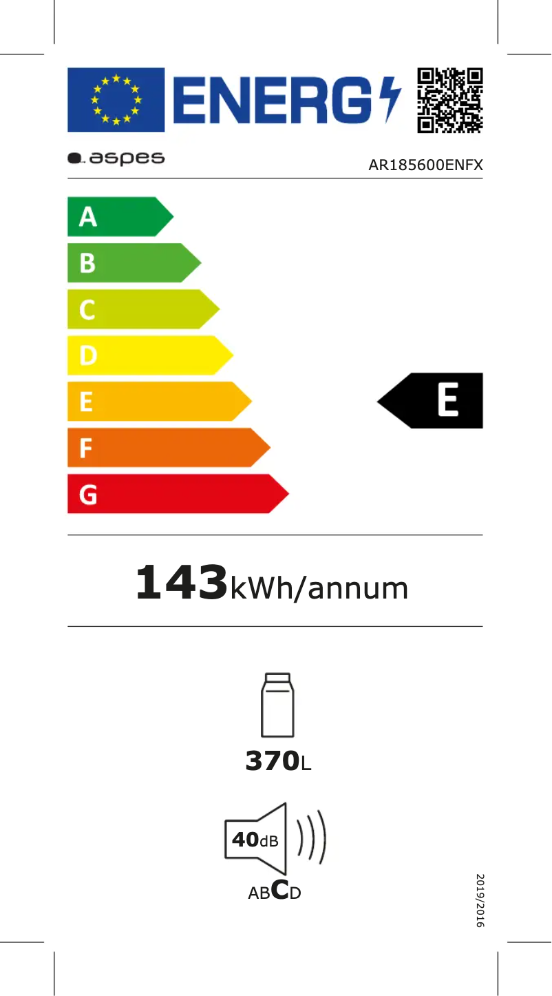 First page image of the manual for AR185600ENFX
