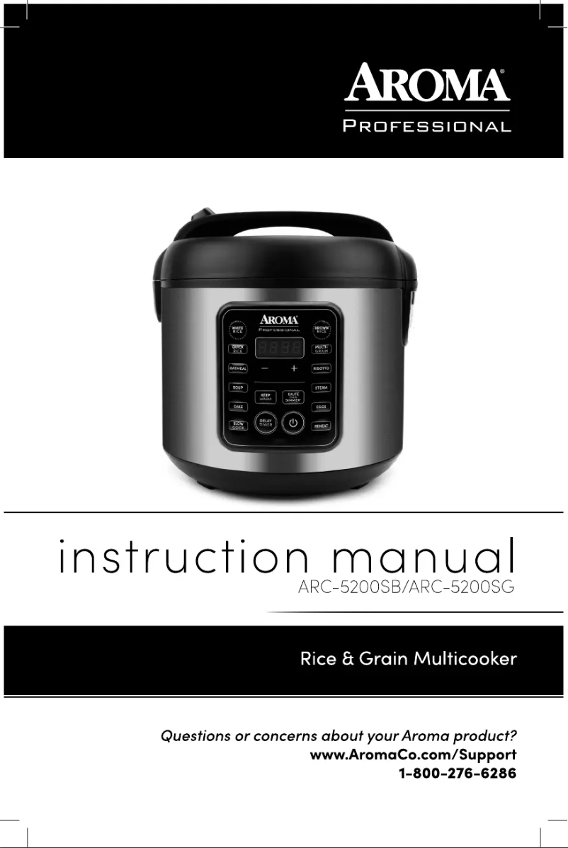 Page 1 of the manual User Manual Aroma ARC-5200SB