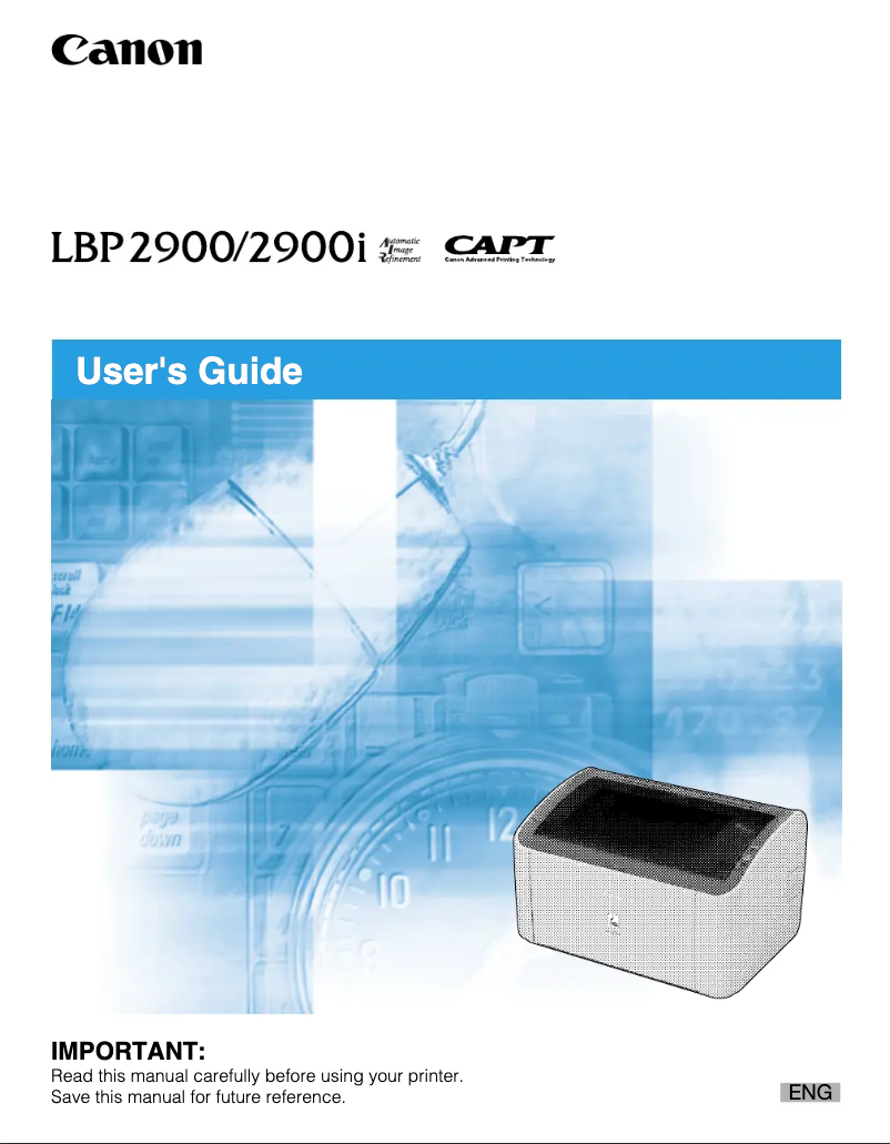 Page 1 of the manual User Manual Canon Laser Shot LBP2900