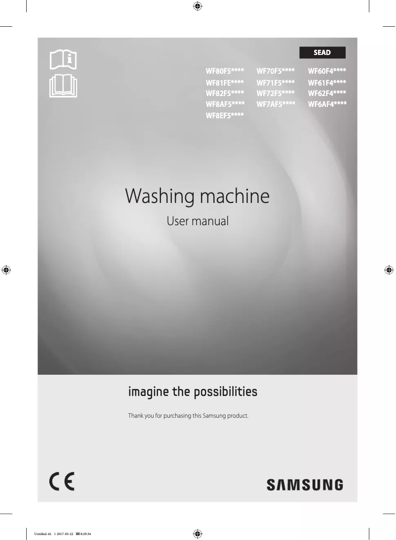 Page 1 of the manual User Manual Samsung WF70F5E2U2W