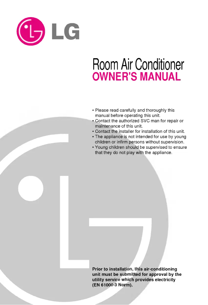 Page 1 of the manual User Manual LG LS-K1863DL