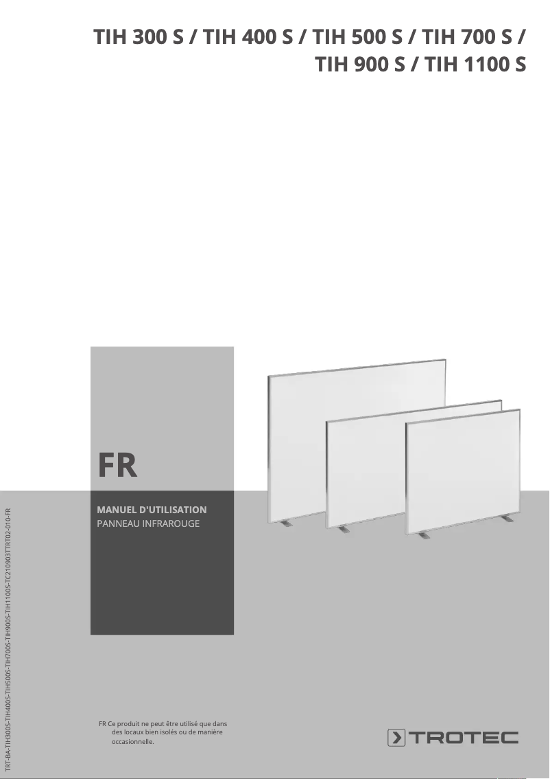 First page image of the manual for TIH 400 S