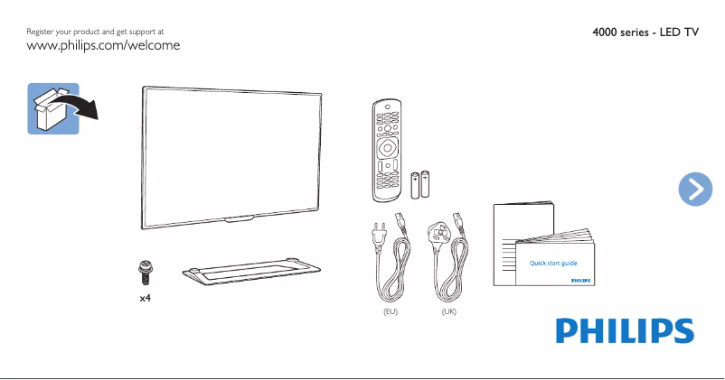 First page image of the manual for 50PFK4009