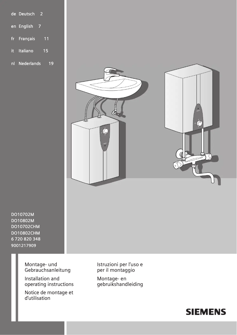 First page image of the manual for DO10802M