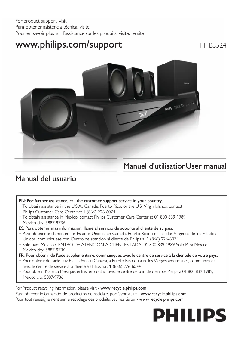 First page image of the manual for HTB3524