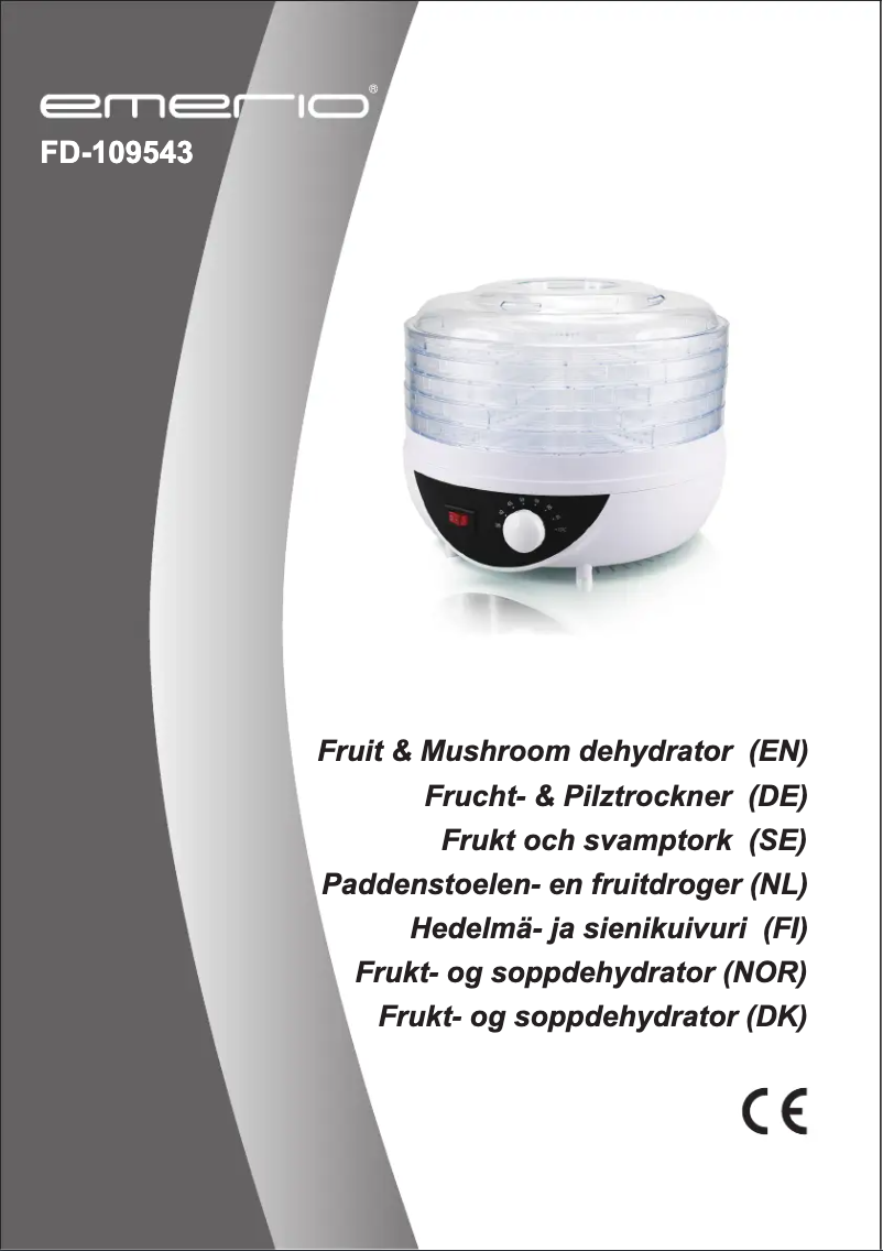 First page image of the manual for FD-109543