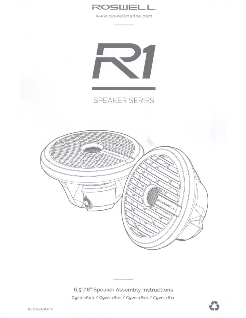 Page 1 of the manual User Manual Roswell R1 8