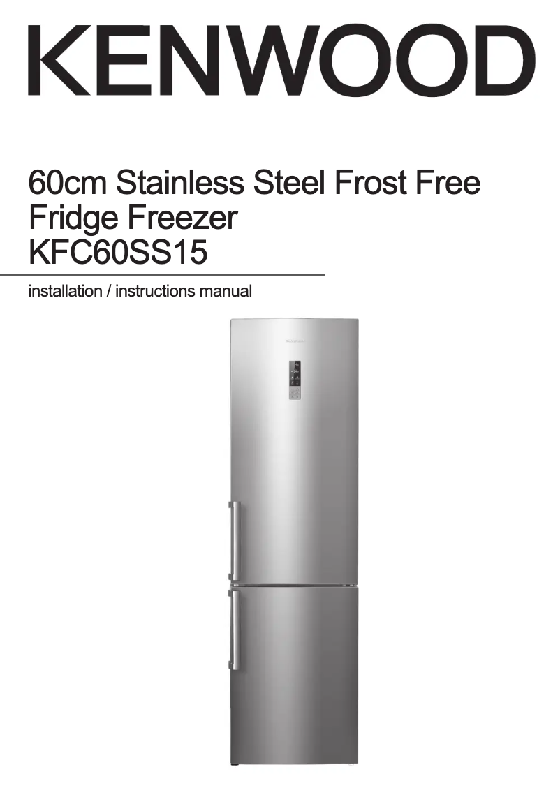 Page 1 of the manual User Manual Kenwood KFC60SS15