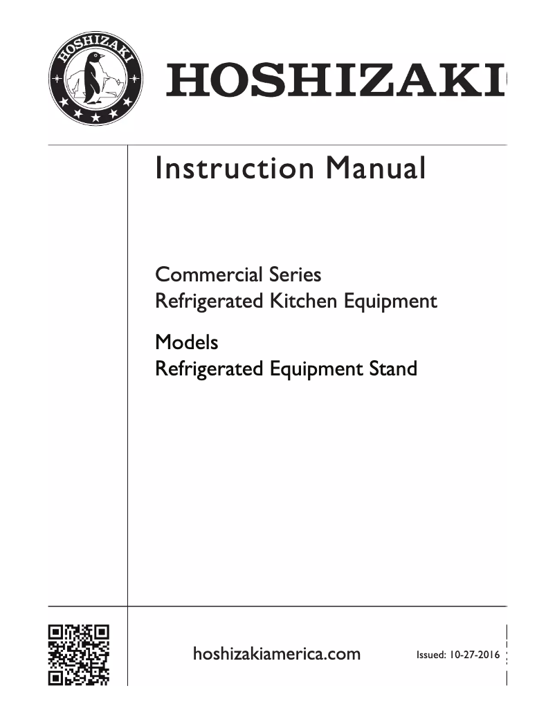 First page image of the manual for Commercial CRES98