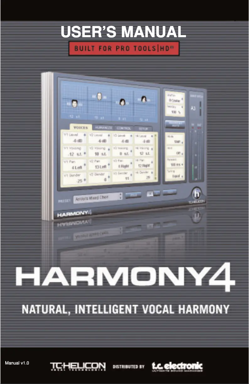 First page image of the manual for Harmony4 TDM