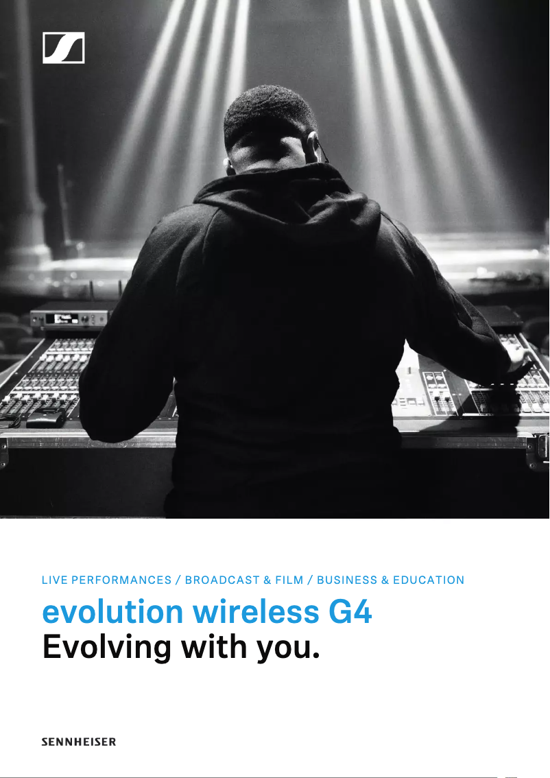Page 1 of the manual Brochure Sennheiser ew 100 G4-ME4