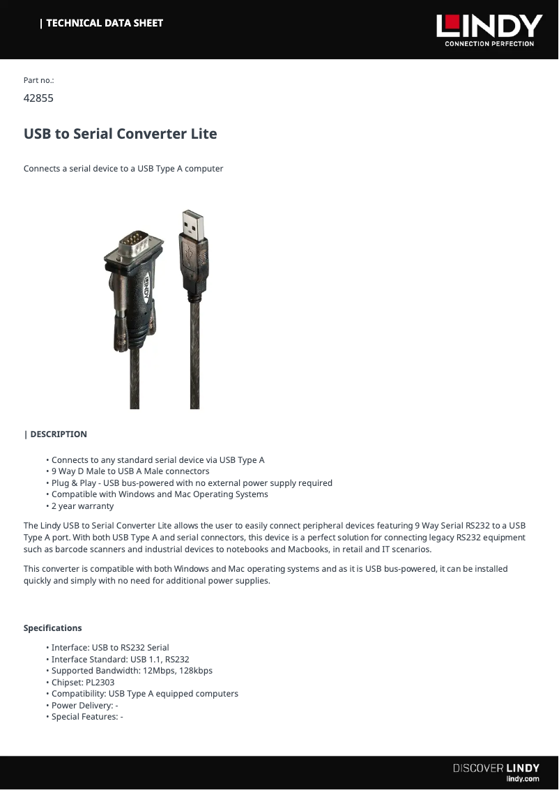 First page image of the manual for 42855