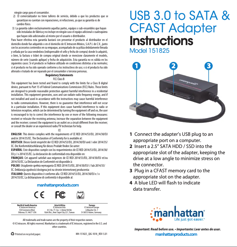 Image de la première page du manuel de l'appareil 151825