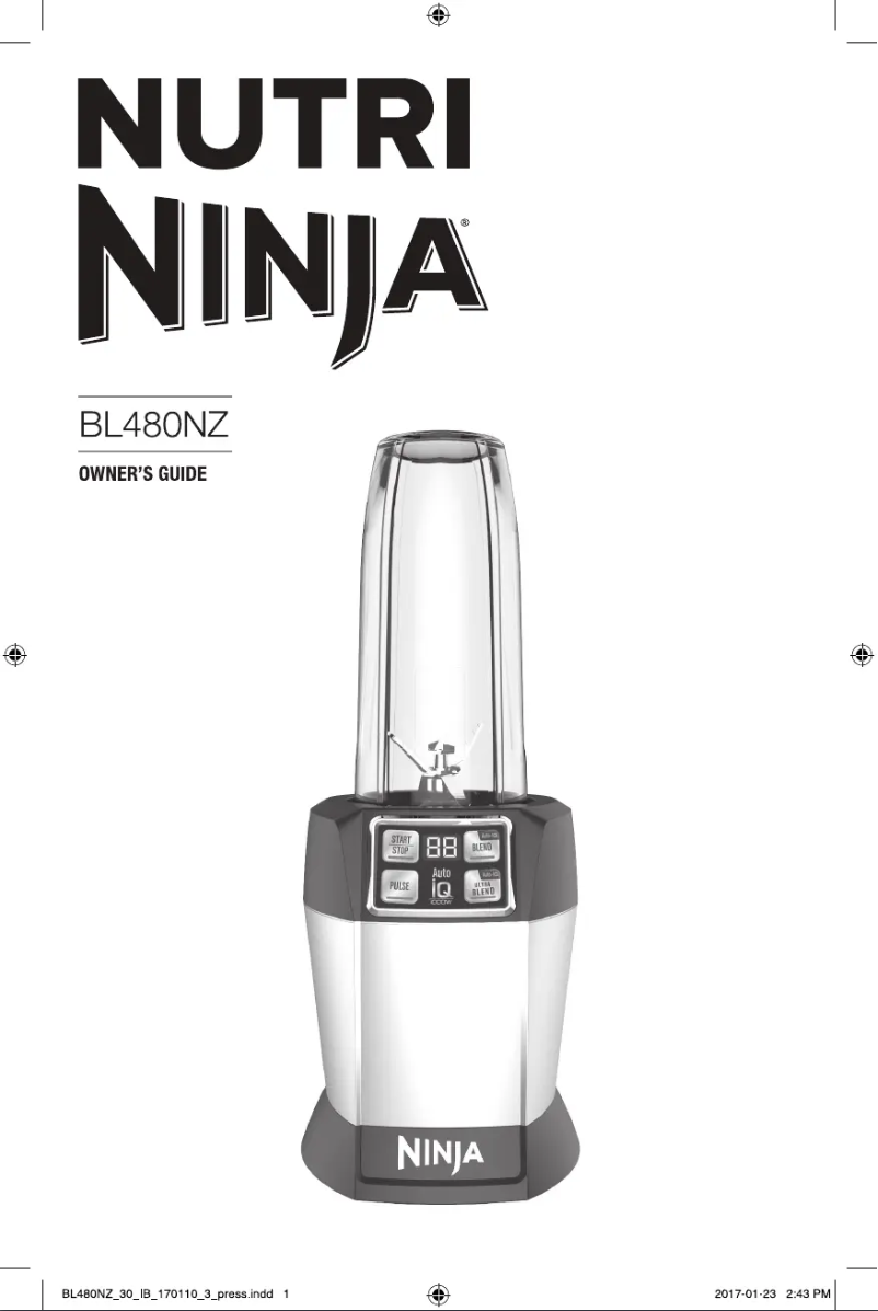 Page 1 of the manual User Manual Nutri Ninja BL480