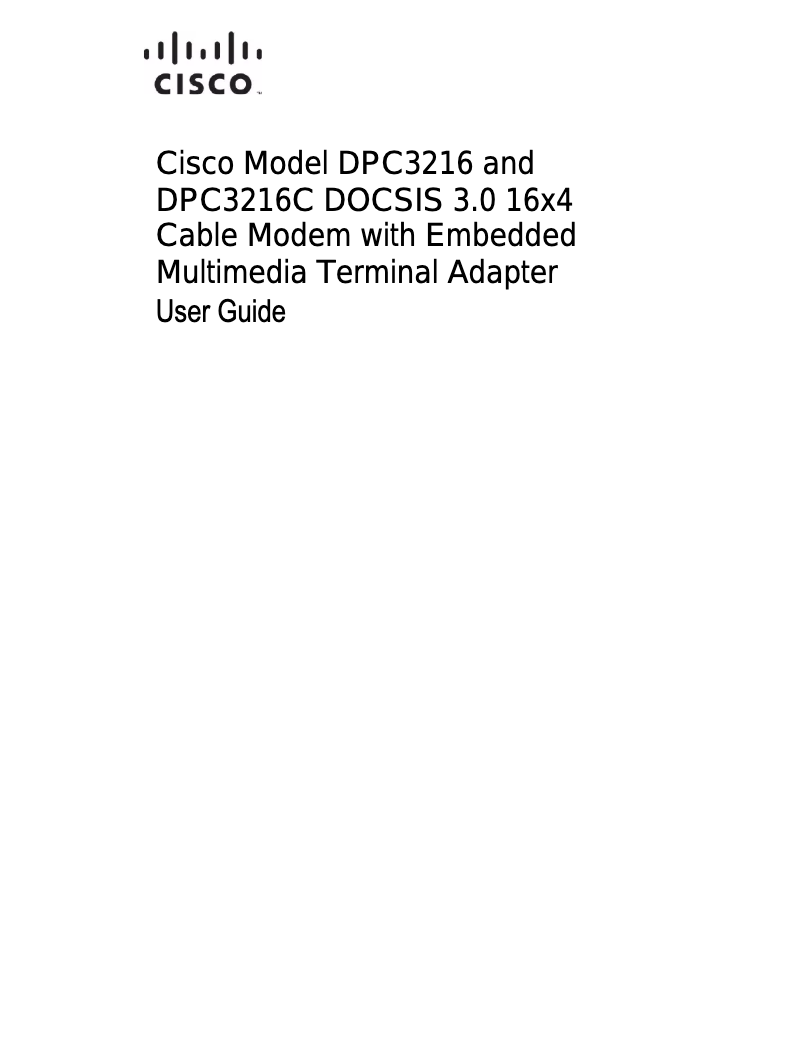 First page image of the manual for DPC3216C