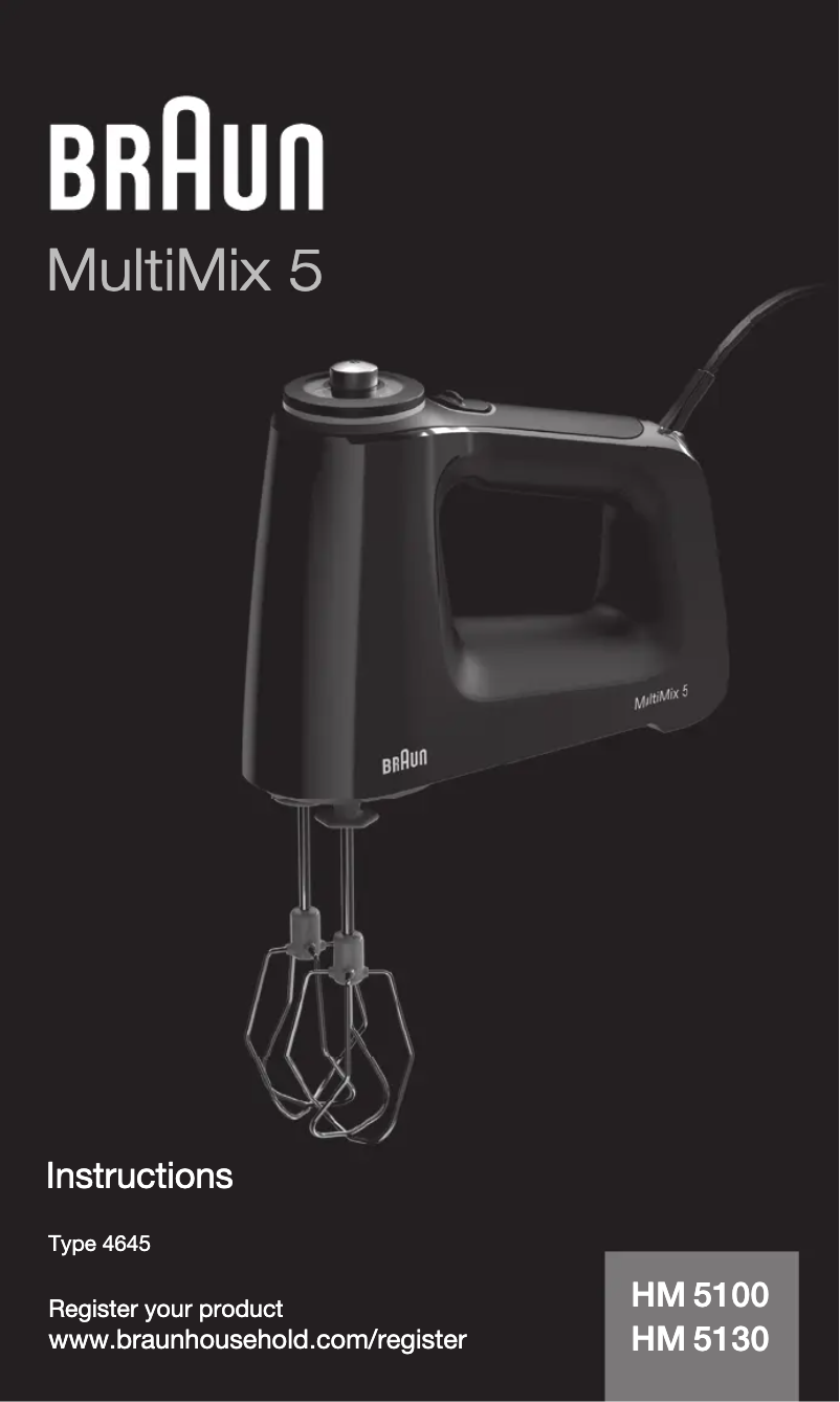 First page image of the manual for MultiMix 5 HM5100