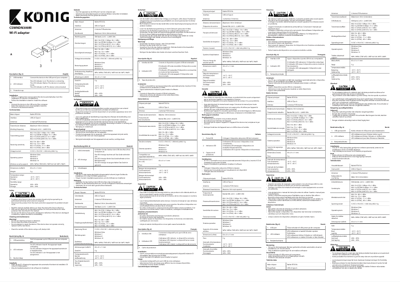 First page image of the manual for CSWNDN300M