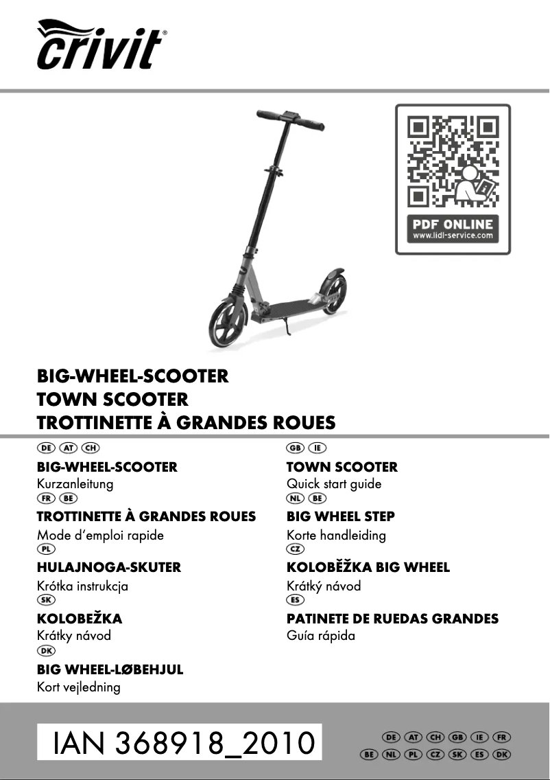 First page image of the manual for IAN 368918