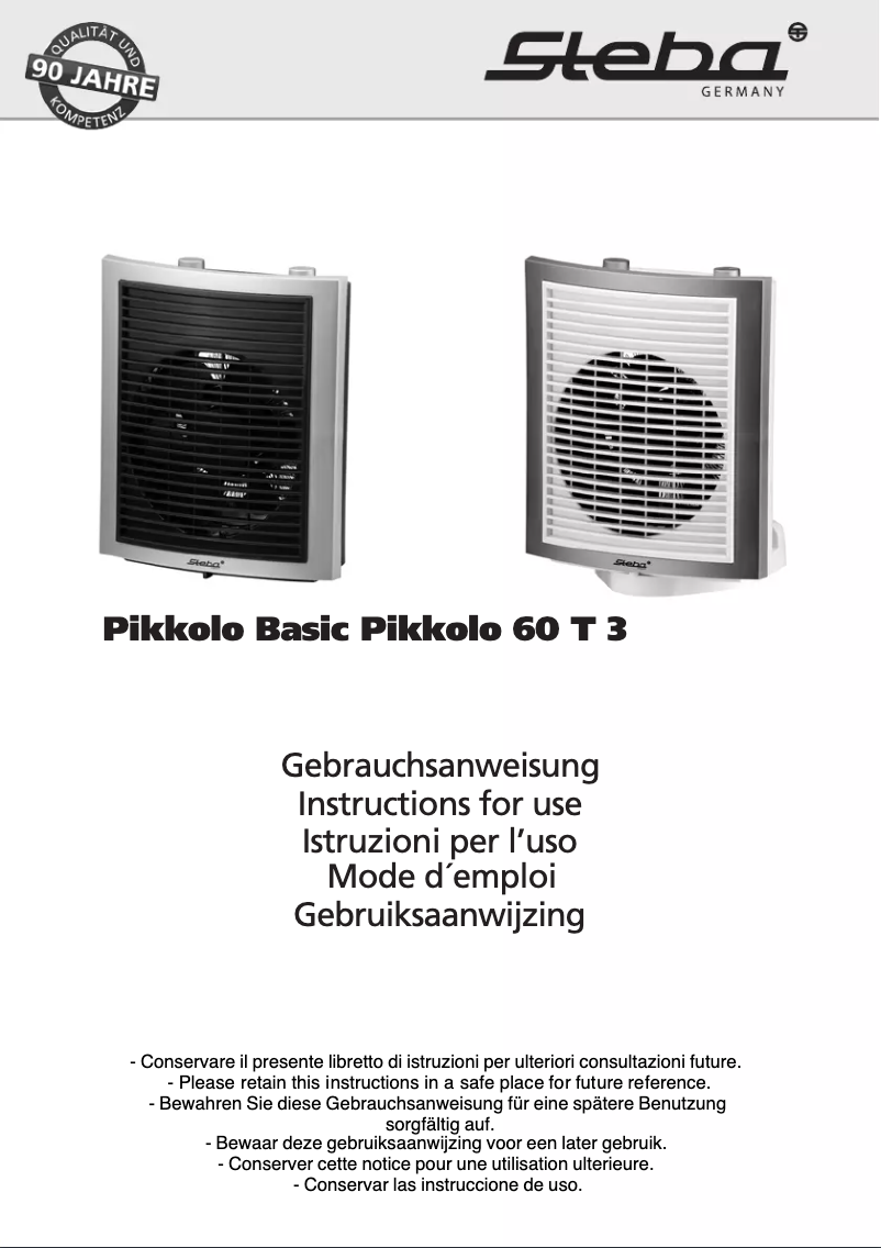Page 1 of the manual User Manual Steba Pikkolo WM 2