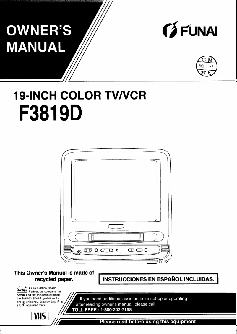 Image de la première page du manuel de l'appareil F3819D