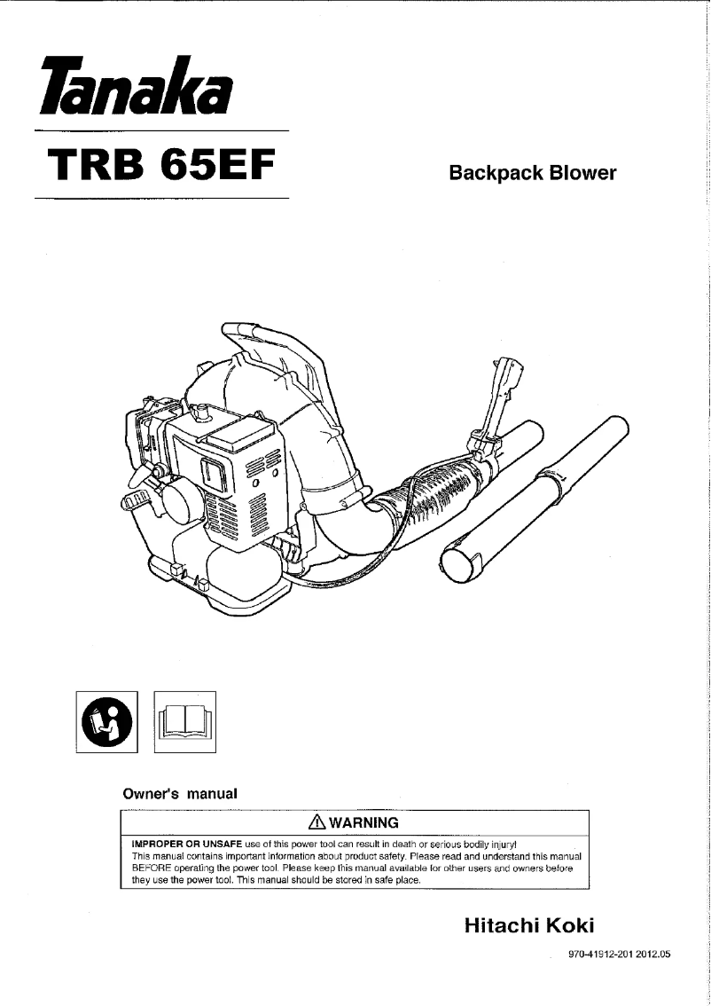 Page 1 of the manual User Manual Tanaka TRB 65EF