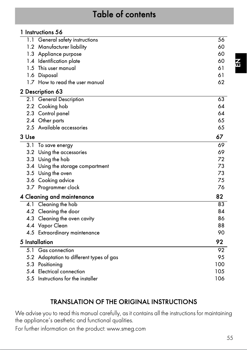 First page image of the manual for BG91N9-1