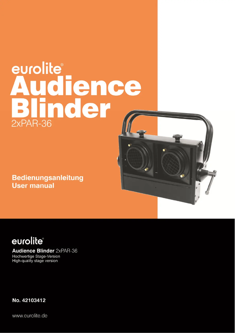 First page image of the manual for PAR-36