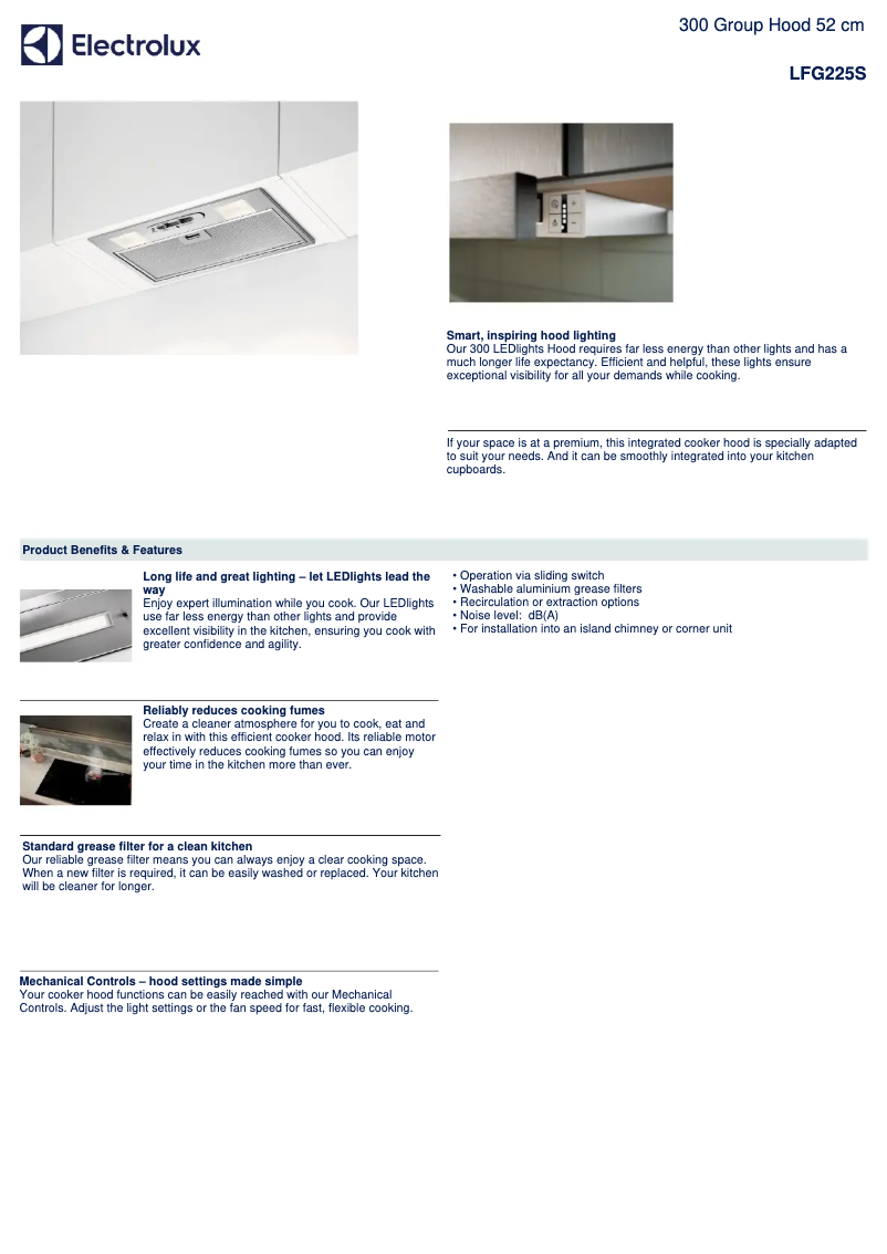 First page image of the manual for LFG225S