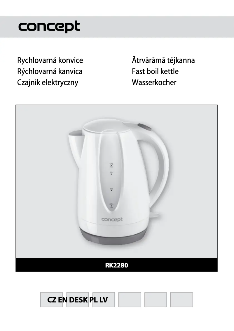 Page 1 of the manual User Manual Concept RK-2280