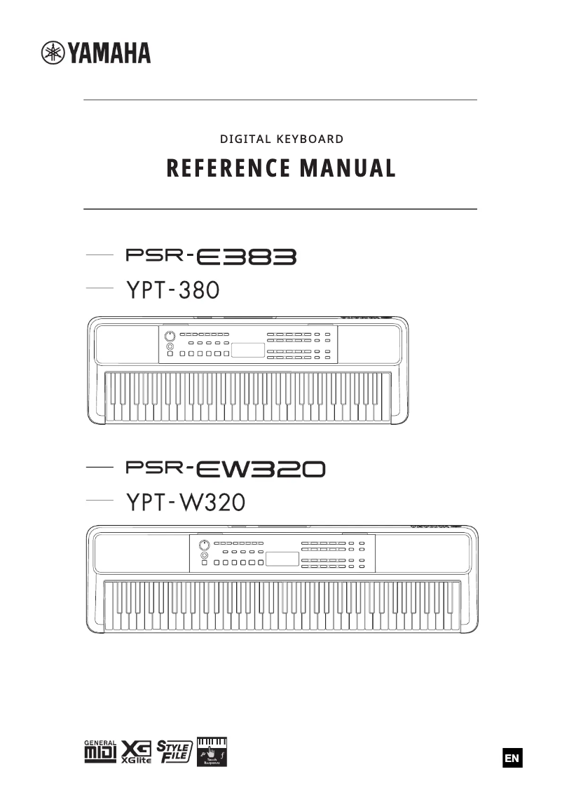 Page 1 of the manual User Manual Yamaha PSR-E383