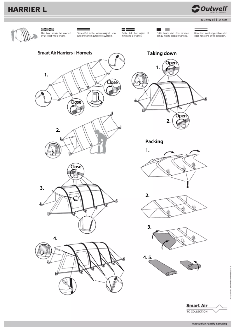 Page 1 of the manual User Manual Outwell Harrier L Smart Air