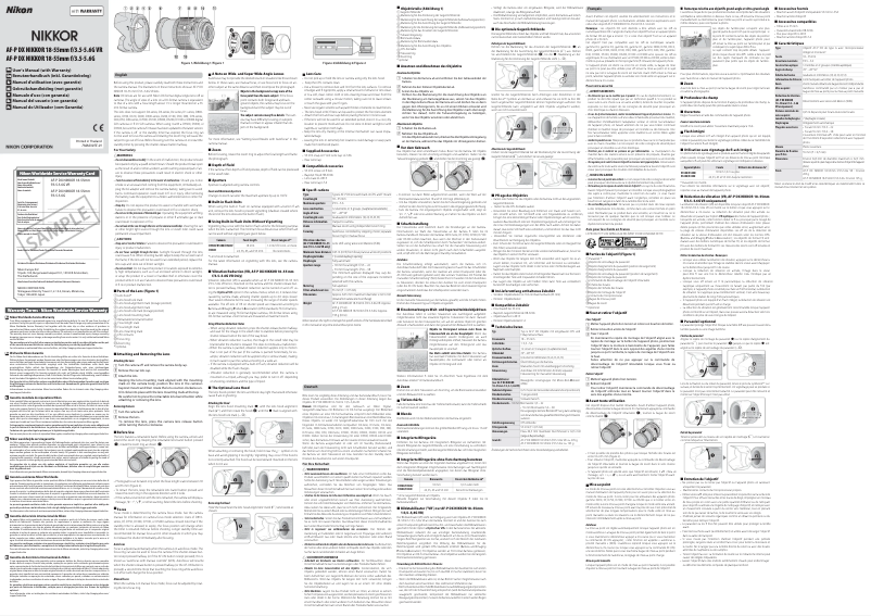 First page image of the manual for AF-P DX NIKKOR 18-55mm f