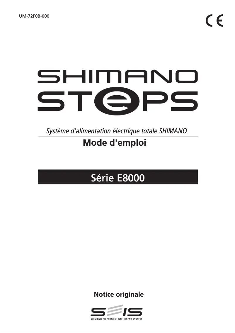 Page 1 of the manual User Manual Shimano SW-E8000-L