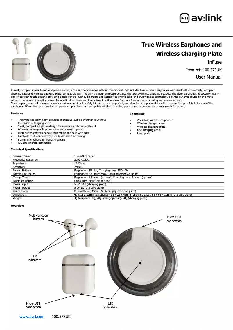 Image de la première page du manuel de l'appareil InFuse