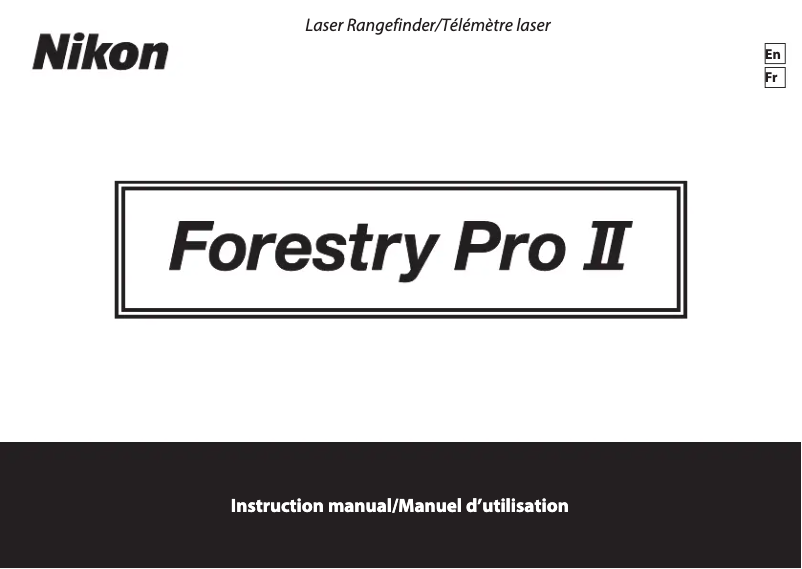 First page image of the manual for Forestry Pro II