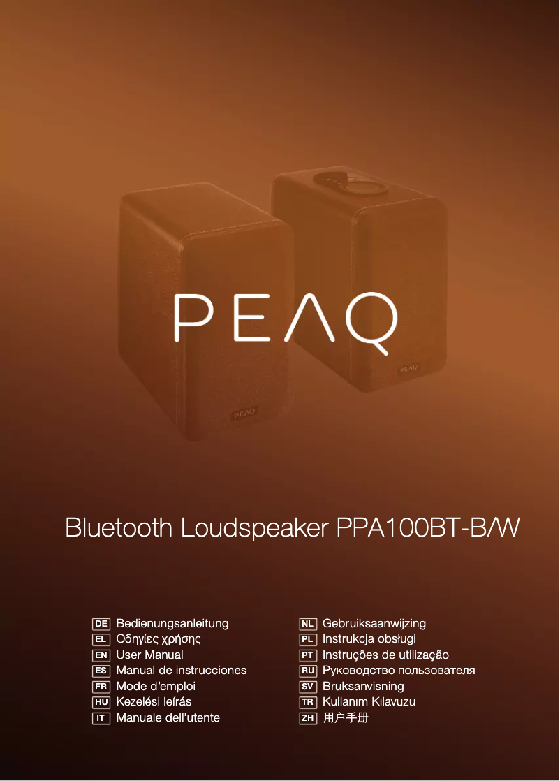 First page image of the manual for PPA100BT-W