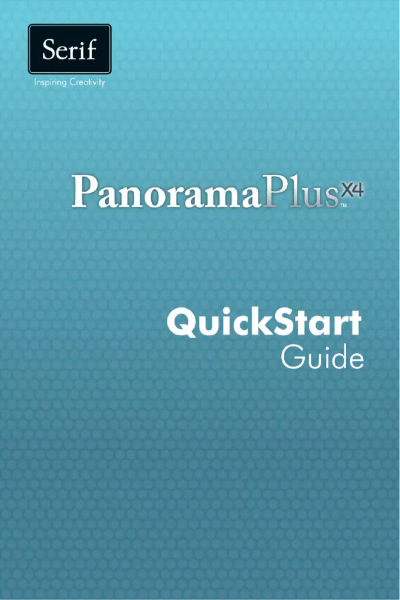 Page 1 of the manual User Manual Serif PanoramaPlus X4