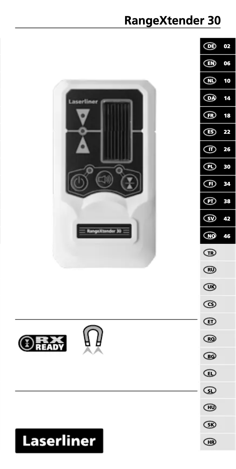 Page 1 of the manual User Manual Laserliner RangeXtender 30