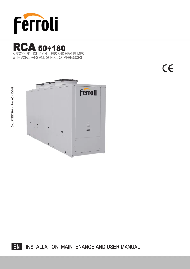 Page 1 of the manual User Manual Ferroli RCA