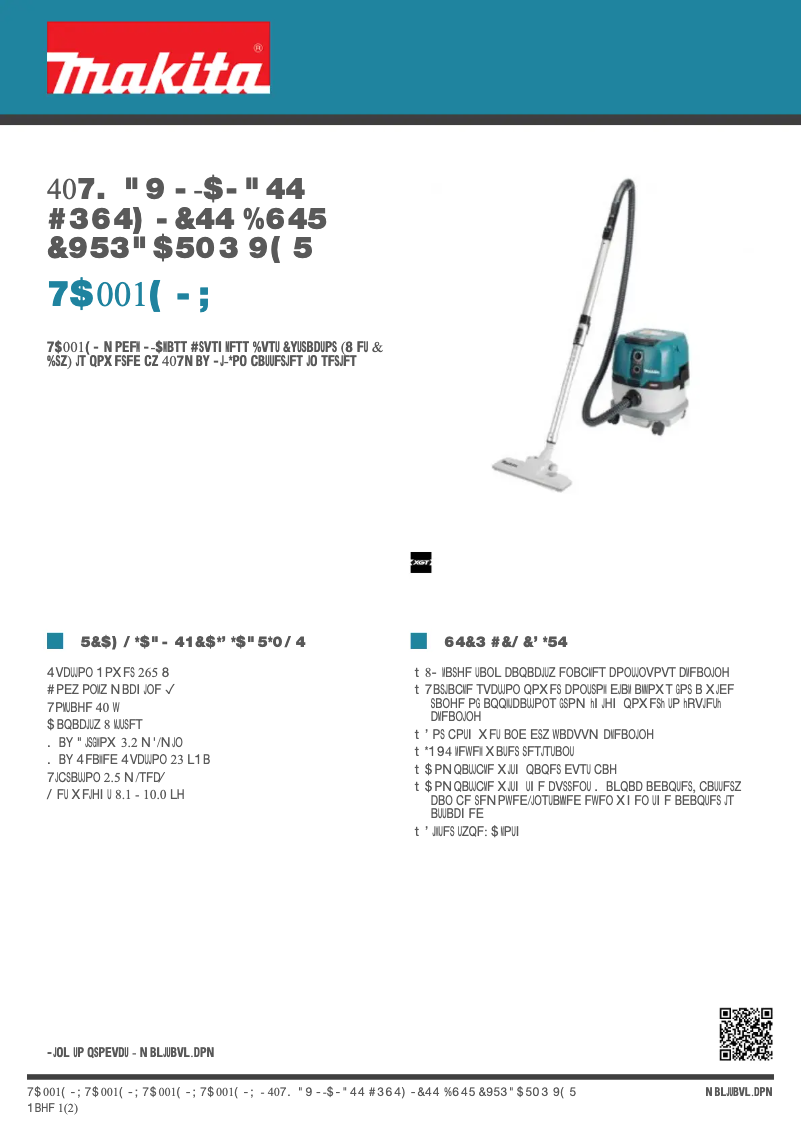 First page image of the manual for VC001GLZ