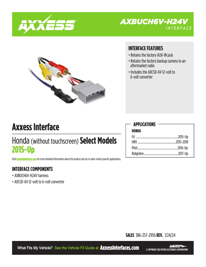 First page image of the manual for AXBUCH6V-H24V