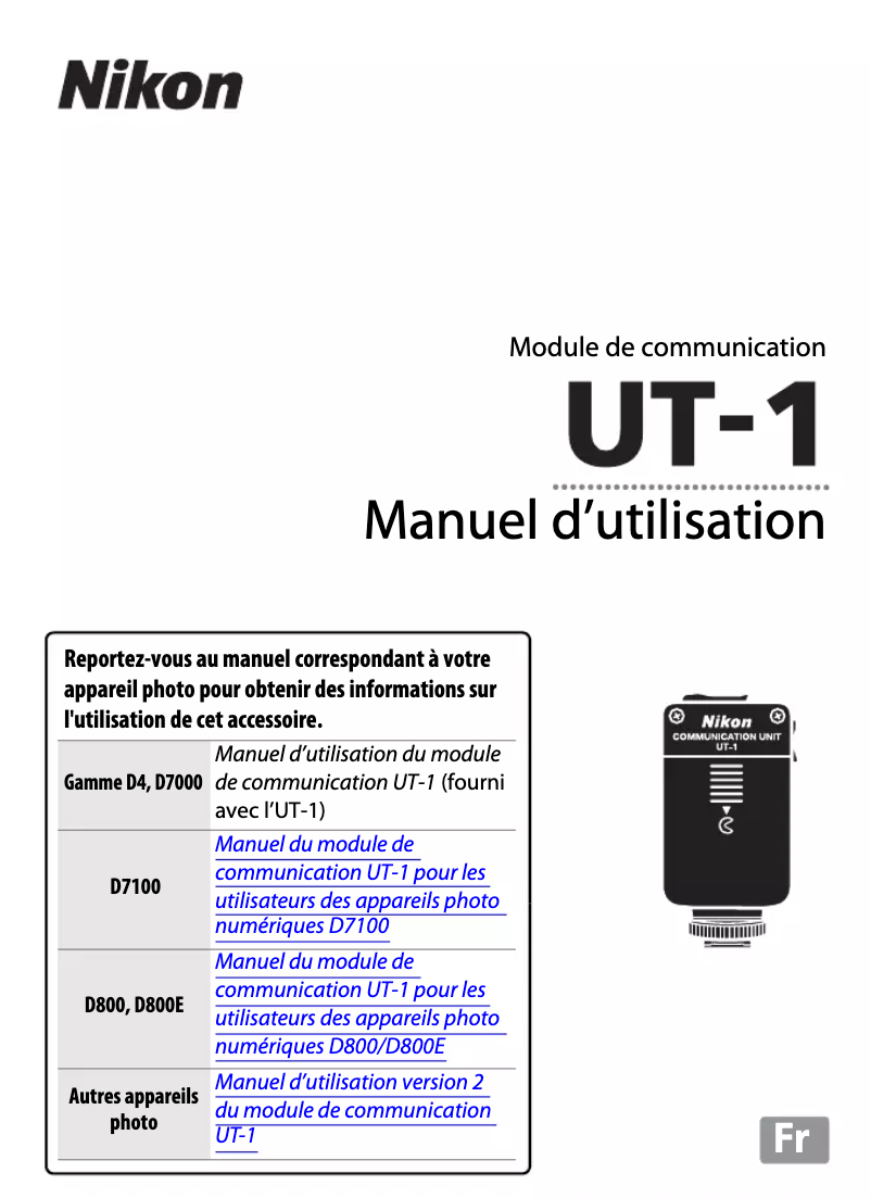 First page image of the manual for UT-1
