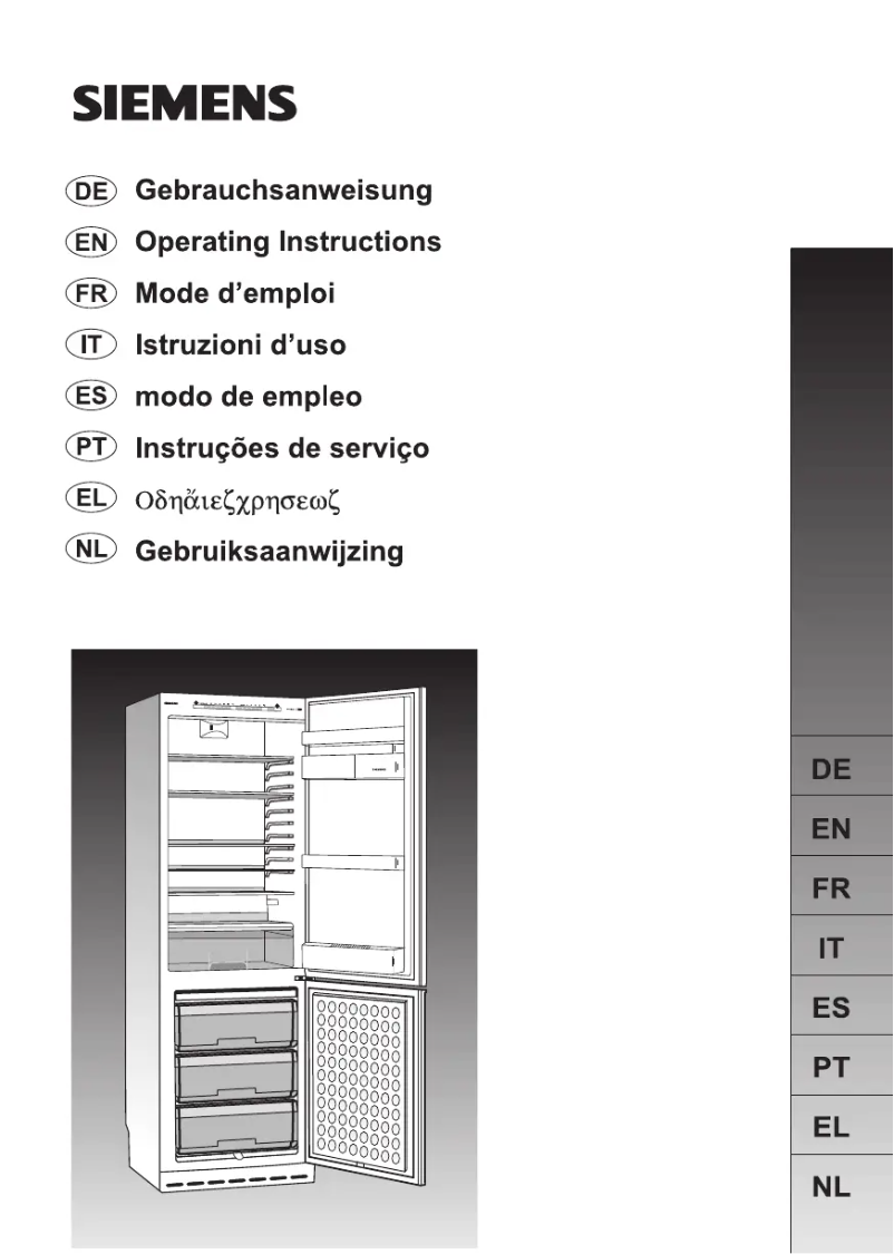 First page image of the manual for KG36SX00